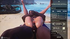 Big Ass Redhead Milf Sonia Squirts on Massive BBC Beach Pound