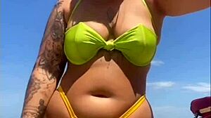 wanna see me flash big pussy and suck cocks on the beach?