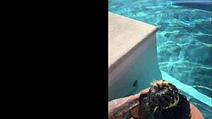 I moan loudly giving public deepthroat bj to my asian girlfriend at costa rica infinity pool