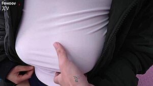 Korean Busty Girlfriend Roleplays Seductively in Black Stockings