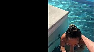 I moan loudly giving public deepthroat bj to my asian girlfriend at costa rica infinity pool