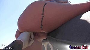 i'm your curvy squirting whore taking rough double anal creampie mouthful