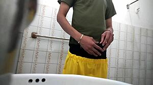 that italian guy pops into the bathroom during his visit next door