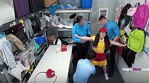 Petite pixie teen sucked off by security guards juan largo tony marzo colten corso logan staxx in shop blowbang