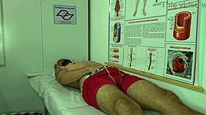 nurse gets horny over patient's massive erection ready to suck