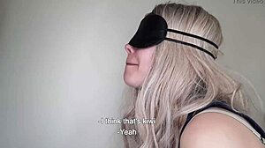 Hey babe, your blindfolded wife just sucked my cock and swallowed in the taste game