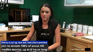 Blindfolded Nurse Alexis Grace Toys Patient in Hospital Fetish