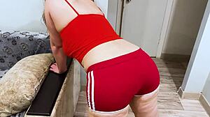 Mature bbw stepmom's big ass takes anal fuck and blowjob lesson