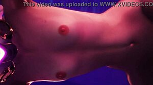 Huntress claims virgin's ass with double dildo penetration apology fuck!