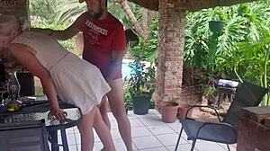 pssygalore69 bent over pool desk doggystyle cum on ass