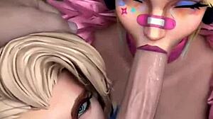 Jill or Nina Williams hotter cowgirling monster cocks in Marvel Rivals slut compilation?