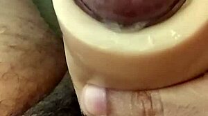 thick cock throbs wet in slow motion masturbation closeup
