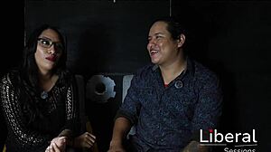 Skinny Latina Wife Fucked Hard by Husband in Front of Cuckold Spouse