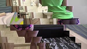 i piss my hairy pussy on big beach ball in shower