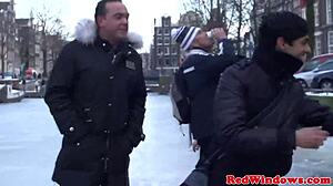 Real Dutch Hooker Rimjob and Cumshot Close Up