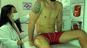 nurse gets horny over patient's massive erection ready to suck