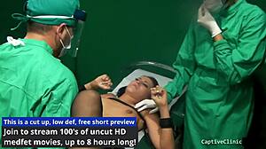 Blindfolded Nurse Alexis Grace Toys Patient in Hospital Fetish