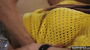 skinny shemale korra del rio bent over assfucked doggystyle deepthroat blowjob