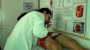 nurse gets horny over patient's massive erection ready to suck