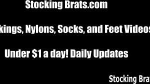 Hot Lesbian Pantyhose Threesome with BDSM Feet Femdom Fetish