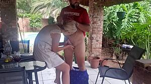 pssygalore69 bent over pool desk doggystyle cum on ass