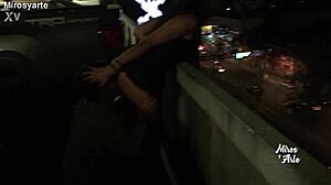 Miroslava's Horny Pussy Dripping as Stranger Licks in Parking Lot