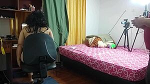 secretary's shaved pussy licked before boss's monster cock creampies her office desk