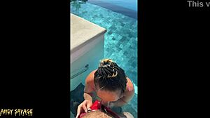 I moan loudly giving public deepthroat bj to my asian girlfriend at costa rica infinity pool