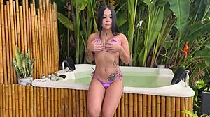 Ever wonder how a skinny sexy girl handles a stranger's rough pounding from behind?