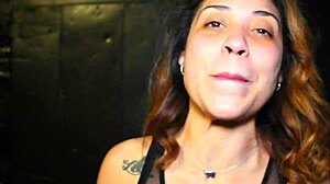 at the wild hood party cad shakes her massive ebony ass during steamy striptease clothes ripped naked dancing