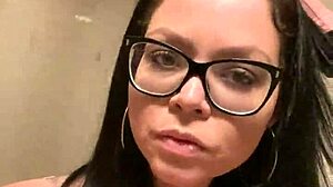 pretty milf neighbor snaps selfies in hotel bathroom and bed