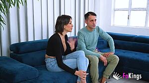 Hot Brunette Hottie Introduces Boyfriend For Rough Cowgirl And Doggystyle Sex!