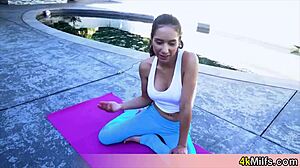 Sporty Golddigger Stepmom Takes Intense Taboo Fuck Outdoors from Stud Pornstar