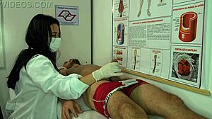 nurse gets horny over patient's massive erection ready to suck