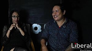 Skinny Latina Wife Fucked Hard by Husband in Front of Cuckold Spouse