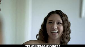 kimora quin and madi laine share boyfriend's cock in wild threesome