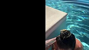 I moan loudly giving public deepthroat bj to my asian girlfriend at costa rica infinity pool