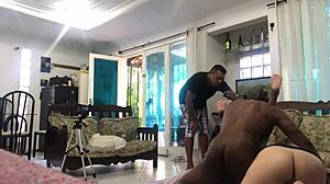 What happens when two latina milfs join one lucky guy for steamy interracial threesome?