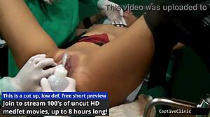 Blindfolded Nurse Alexis Grace Toys Patient in Hospital Fetish