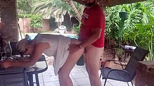 pssygalore69 bent over pool desk doggystyle cum on ass