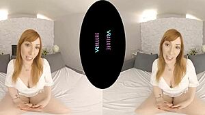 VRAllure Fiery Redhead MILF Shaved Pussy Dildo Vibrator Big Tits Masturbation