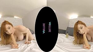 VRAllure Fiery Redhead MILF Shaved Pussy Dildo Vibrator Big Tits Masturbation