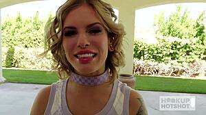 Gorgeous Jesse Pony gags on Nade Nasty's cock craving rough sloppy anal rimjob and pussy licking