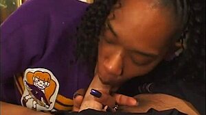 Ebony Cheerleader Bent Over Doggystyle for Daddy's Interracial Cum in Skirt!