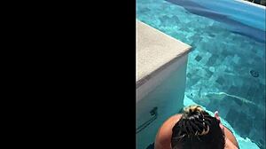 I moan loudly giving public deepthroat bj to my asian girlfriend at costa rica infinity pool