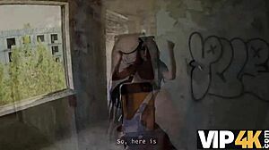 Vip4k. Quick cheating fuck with cute Czech brunette inside ancient ruins