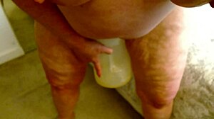 dawnskye1962's hairy mature pussy compilation features huge natural tits and pee play clips