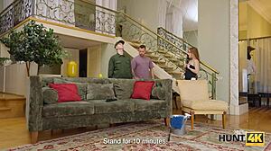 honor guard claims cuckold's flexible teen on sofa