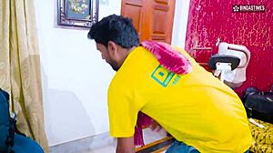 Desi Wife Sneaks Servant Fuck While Hubby's Away - Full Hairy Movie