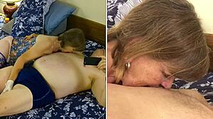 Granny Carmen Gulps Cock Deepthroat Cum In Mouth Slut